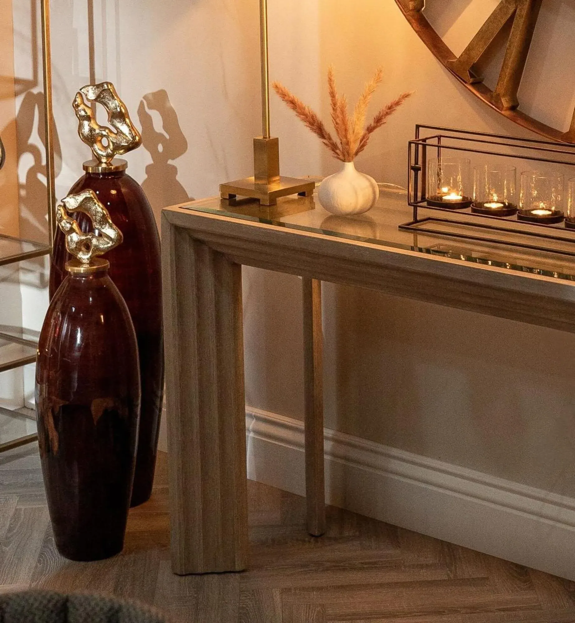 Anika Small Jar - Burgundy, Ceramic