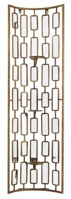 Anna 3 Light Candleholder Rectangular Mirror - 36cm x 122cm image