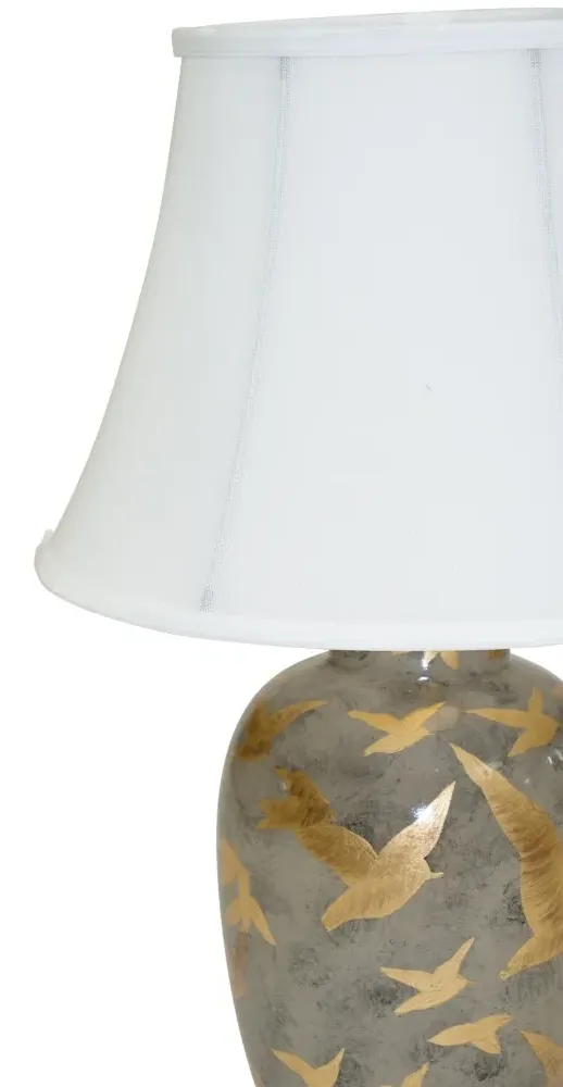 Ashford Ceramic Table Lamp - Charcoal Grey