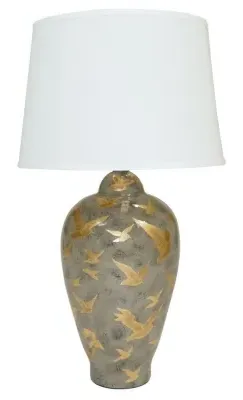 Ashford Large Ceramic Table Lamp - Charcoal Grey
