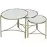 Brookville Mirrored Nest of 3 Tables - Gold