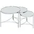 Brookville Mirrored Nest of 3 Tables - Silver