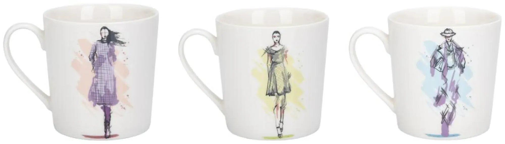 Ceramic Mugs Set of 6 - White