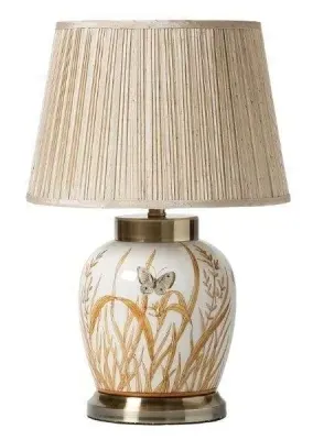 Chloe Floral Table Lamp (Set of 2) - Antique Brass