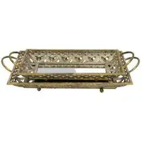 Claro Metal Trays Set of 4 - Gold Pewter