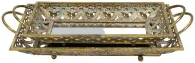 Claro Metal Trays Set of 4 - Gold Pewter