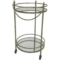 Cleo Bar Trolley - Grey, Gold