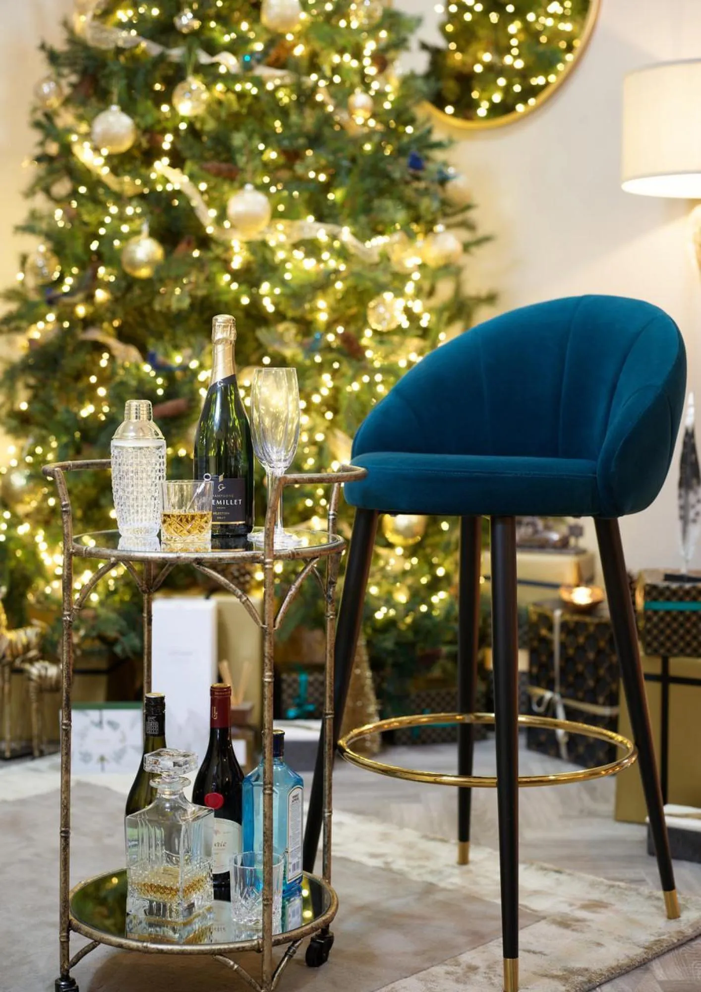 Danrich Drinks Trolley - Grey, Gold