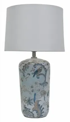 Delia Large Table Lamp - Blue, Ceramic