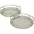 Drina Mirrored Trays Set of 4 - Antique Gold