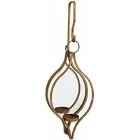 Ellie Single Mirrored Candle Holder Set - Painted Gold