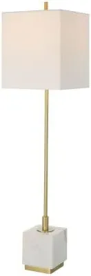 Escort Buffet Lamp - White, Metal