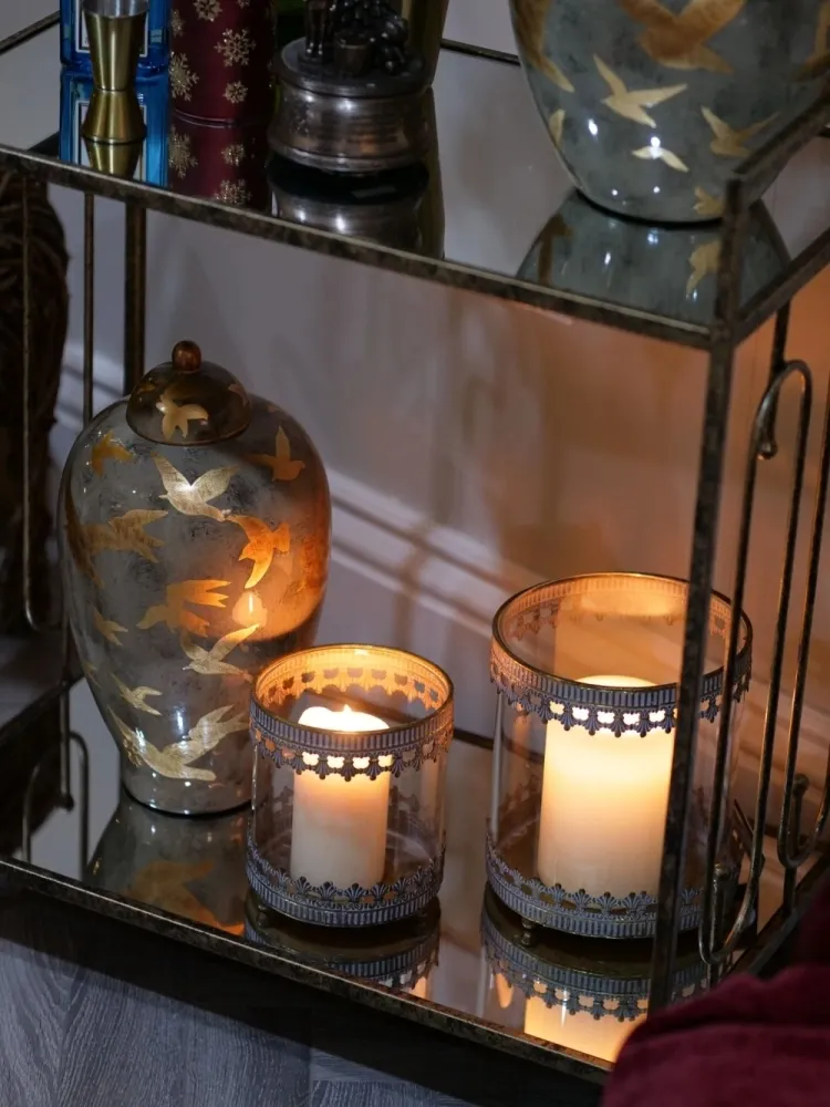 Estela Drinks Trolley - Gold, Mirrored