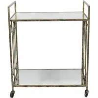 Estela Drinks Trolley - Gold, Mirrored