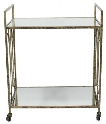 Estela Drinks Trolley - Gold, Mirrored image