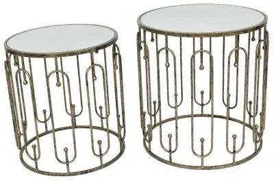 Estela Side Table Set of 2 - Antique Gold image