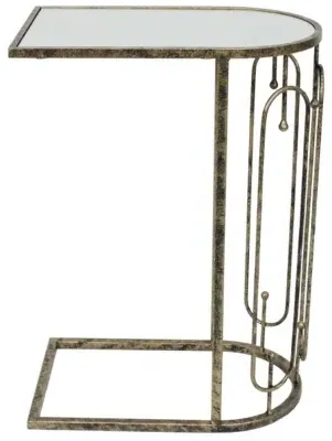 Estela Sofa Side Table - Antique Gold image