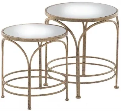 Ethan Nest of 2 Tables - Antique Gold image