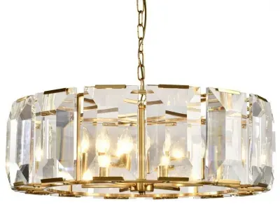 Eton Crystal Large Chandelier - Brass image