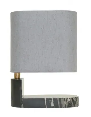 Evette Table Lamp - Grey, Marble image