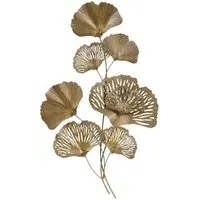 Gold Leaf Wall Art Set of 2 - Gold