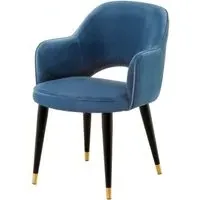 Hadley Dining Chair - Navy, Velvet