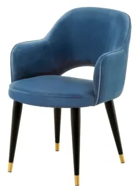 Hadley Dining Chair - Navy, Velvet