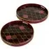 Haralson Metal Trays Set of 2 - Black, Red and Gold