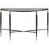 Harlinne Half Moon Console Table - Clear Glass, Black