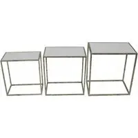 Irma Nest of Tables Set of 3 - Antique Gold, Marble