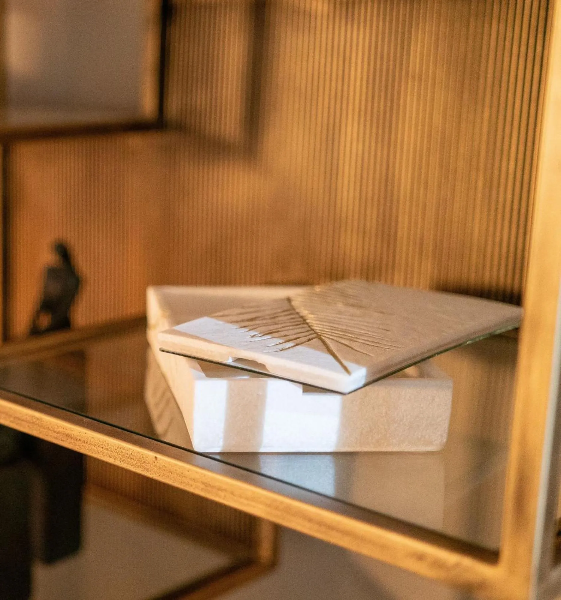 Large Trinket Box - White, Stone