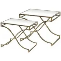 Madison Side Tables Set of 2 - Champagne Gold