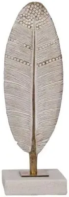 Metal Feather Set of 2 - Off White image