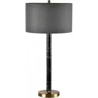 Newton Table Lamp - Charcoal, Brass