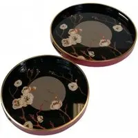 Oriental Bloom Trays Set of 2