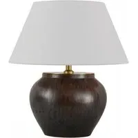 Orna Table Lamp - White, Brown