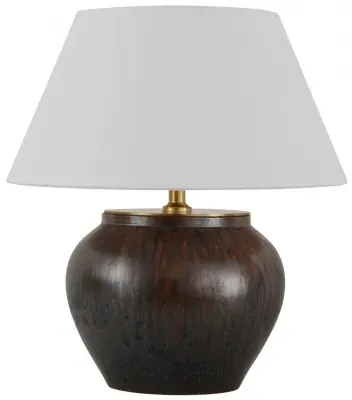 Orna Table Lamp - White, Brown image