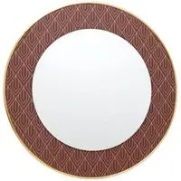 Radha Resin Mirror - Brown, Gold