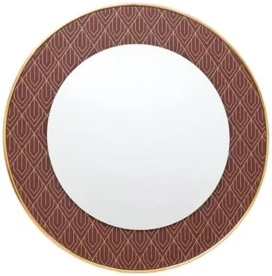 Radha Resin Mirror - Brown, Gold image