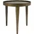 Reese Small Round Coffee Table - Black, Antique Bronze