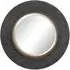 Saul Round Mirror - Grey, Wood and Brass