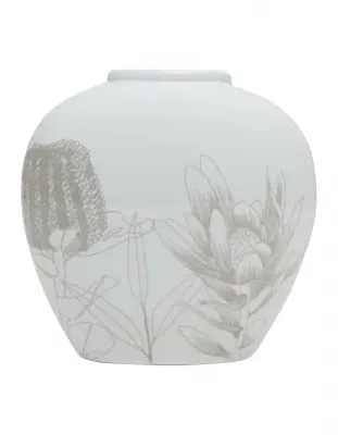 Serene Ornamental Vase - White image