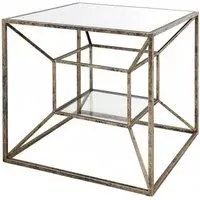 Solomon End Table - Gold, Metal
