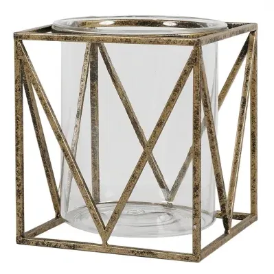 Solomon Small Candle Holder Set of 4 - Antique Gold