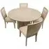 Tambour Round Table - Beige