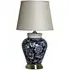 Tessa Floral Ceramic Table Lamp - Blue, Antique Brass