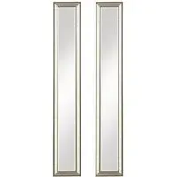Tina Rectangular Wall Mirrors Set of 2 - Champagne