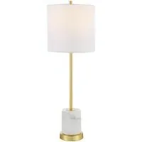 Turret Buffet Lamp - White, Marble
