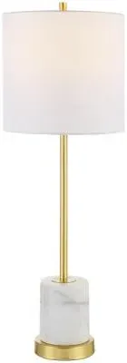 Turret Buffet Lamp - White, Marble image