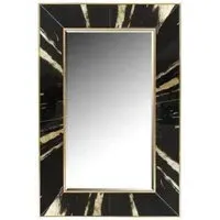 Vesna Rectangular Mirror - Black and Gold